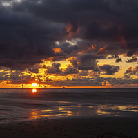Buy canvas prints of North sea sunset by Thomas Schaeffer