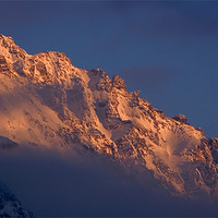 Buy canvas prints of Alpine sunset I by Thomas Schaeffer