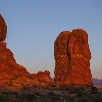 Buy canvas prints of Sunset at Balanced Rock by Thomas Schaeffer