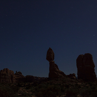 Buy canvas prints of Night at Balanced Rock by Thomas Schaeffer