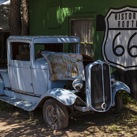 Buy canvas prints of Car wreck in Seligman by Thomas Schaeffer