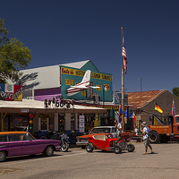 Buy canvas prints of Old town Seligman by Thomas Schaeffer
