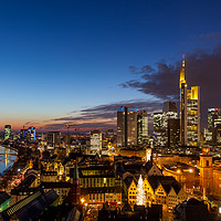 Buy canvas prints of Skyline and river Frankfurt by Thomas Schaeffer