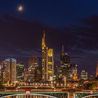 Buy canvas prints of Frankfurt crescent moon by Thomas Schaeffer