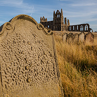 Buy canvas prints of Whitby Abbey cemetery by Thomas Schaeffer