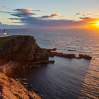 Buy canvas prints of Sunset at Stoer Lighthouse by Thomas Schaeffer