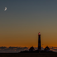 Buy canvas prints of Westerhever lighthouse sunset by Thomas Schaeffer