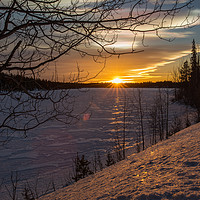 Buy canvas prints of Sunset in Lappland by Thomas Schaeffer