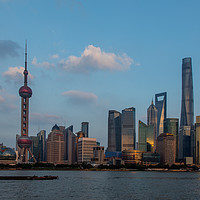 Buy canvas prints of sunset at the Shanghai Bund by Thomas Schaeffer