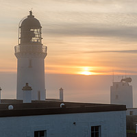 Buy canvas prints of Foggy evening at Dunnet head Lighthouse by Thomas Schaeffer