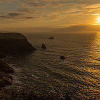 Buy canvas prints of Sunset in Portreath by Thomas Schaeffer