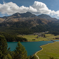 Buy canvas prints of Mountains near St.Moritz by Thomas Schaeffer