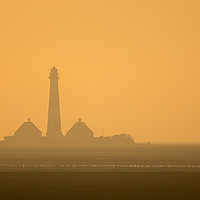Buy canvas prints of Westerhever Lighthouse at sunset by Thomas Schaeffer