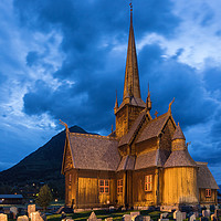 Buy canvas prints of Stavkirke Lom by Thomas Schaeffer