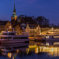 Buy canvas prints of Kappeln @ blue hour by Thomas Schaeffer