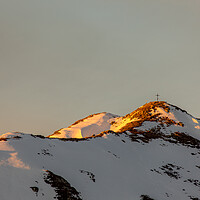 Buy canvas prints of alps peak sunset by Thomas Schaeffer