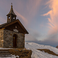 Buy canvas prints of Austrian chapel at sunset by Thomas Schaeffer