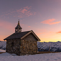 Buy canvas prints of Austria chapel sunset by Thomas Schaeffer