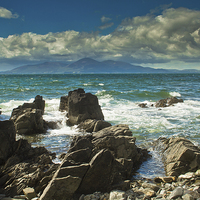 Buy canvas prints of Mountains of Mourne from St John’s Point by pauline morris