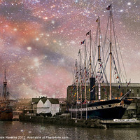 Buy canvas prints of SS Great Britain - Midnight Harbour by Susie Hawkins