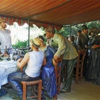 Buy canvas prints of THE LUNCHEON OF THE BOATING PARTY by Tom York
