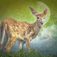 Buy canvas prints of Portrait Of A Fawn by Tom York