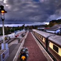 Buy canvas prints of  View's From The Train Window - Aviemore by Simon Litchfield