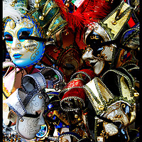 Buy canvas prints of Venetian Masks by John Basford