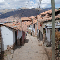 Buy canvas prints of Cuzco Peru street by Sarah Waddams