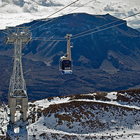 Buy canvas prints of Mount Teide Cable Car by Geoff Storey