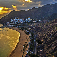 Buy canvas prints of Sunset at San Andrés by Geoff Storey