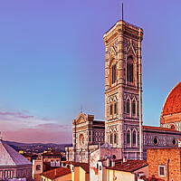 Buy canvas prints of Rooftops of Florence by Joyce Storey