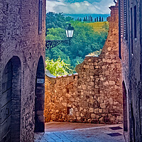 Buy canvas prints of Tuscany Village by Joyce Storey