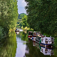 Buy canvas prints of Narrow Boats near  Hungerford by Joyce Storey