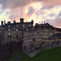 Buy canvas prints of Edinburgh Castle at Evening Time by Joyce Storey