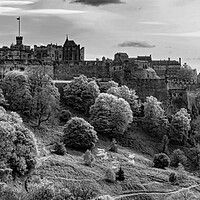 Buy canvas prints of View from the Scott Monument of the Castle  by Joyce Storey