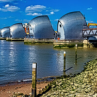 Buy canvas prints of Thames Barrier by Joyce Storey