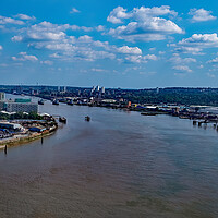 Buy canvas prints of View from Emirates Air Line by Joyce Storey