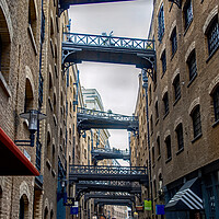 Buy canvas prints of Shoppers in Shad Thames by Joyce Storey
