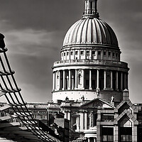 Buy canvas prints of St Paul's Cathedral (Mono) by Joyce Storey