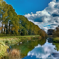 Buy canvas prints of The Thames near Buscot Lock by Joyce Storey