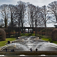 Buy canvas prints of Water feature at Alnwick by Joyce Storey