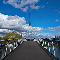 Buy canvas prints of Crossing Christchurch Bridge by Joyce Storey