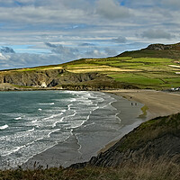 Buy canvas prints of Whitesands Bay from the Coastal Path by Joyce Storey