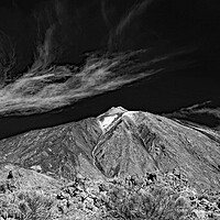 Buy canvas prints of Mount Teide in Mono by Joyce Storey