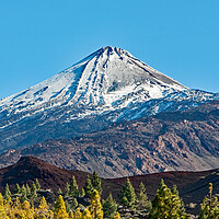 Buy canvas prints of Mount Teide in December by Joyce Storey