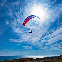 Buy canvas prints of Paraglider in the Sun by Joyce Storey
