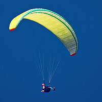 Buy canvas prints of Paraglider in Lanzarote by Joyce Storey