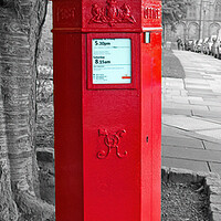 Buy canvas prints of Post Box in Durham by Joyce Storey