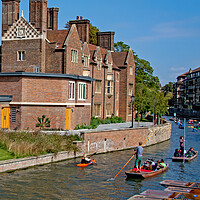 Buy canvas prints of Punting on the River Cam by Joyce Storey